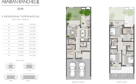 Sun Townhouses by Emaar at Arabian Ranches 3 - Floor Plans