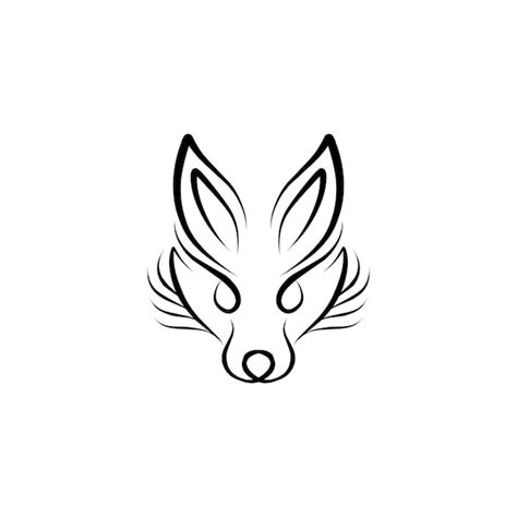 Fox line art-logo-design | Premium-Vektor