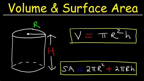 Volume of a Cylinder and Surface Area of a Cylinder - YouTube | Surface ...