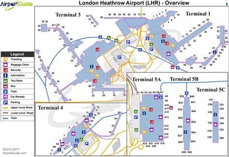 Heathrow terminal map - Map of heathrow terminal (England)