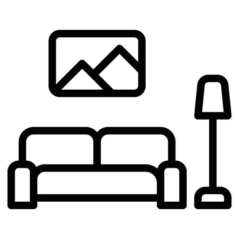 living room icon vector illustration . 6689886 Vector Art at Vecteezy