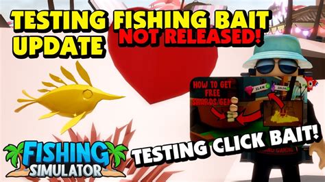 Fishing Simulator - Testing Fishing Bait Update on test server - YouTube