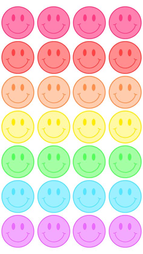 rainbow smiley background | Preppy wallpaper, Iphone background ...