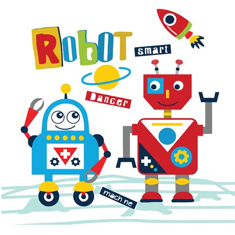 space robot funny cartoon,vector illustration 15111553 Vector Art at ...