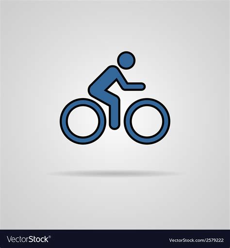 Cycling graphic symbol with shadow Royalty Free Vector Image