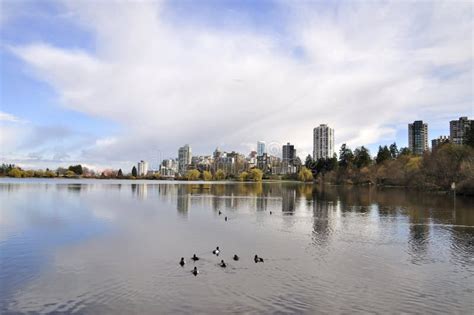 Lost Lagoon in Stanley Park, Downtown Vancouver, British Columbia ...