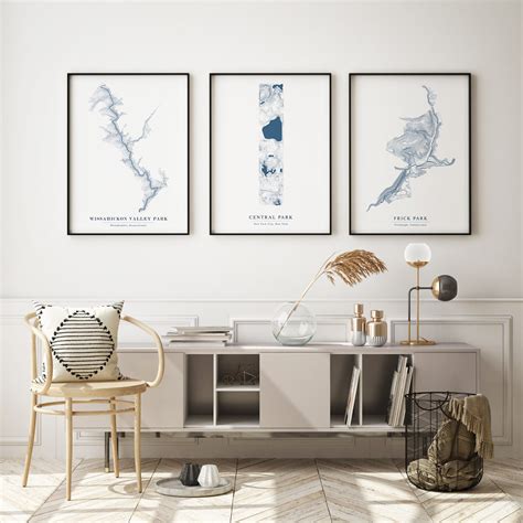 Modern Frick Park Map, Topo Map, Pittsburgh Park Map, Minimalist Map ...