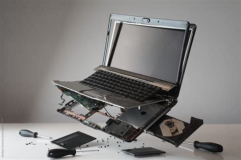 "Broken Laptop Computer Floating" by Stocksy Contributor "B Krokodil ...