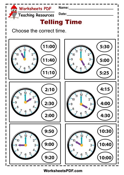 Printable Time Worksheets