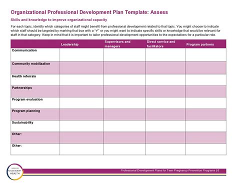 Program Development Plan Template