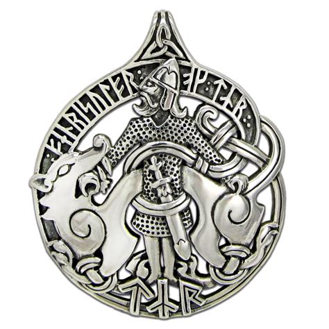 TYR Warrior Pendant .925 Sterling Silver - NORSE God JUSTICE Rune ...