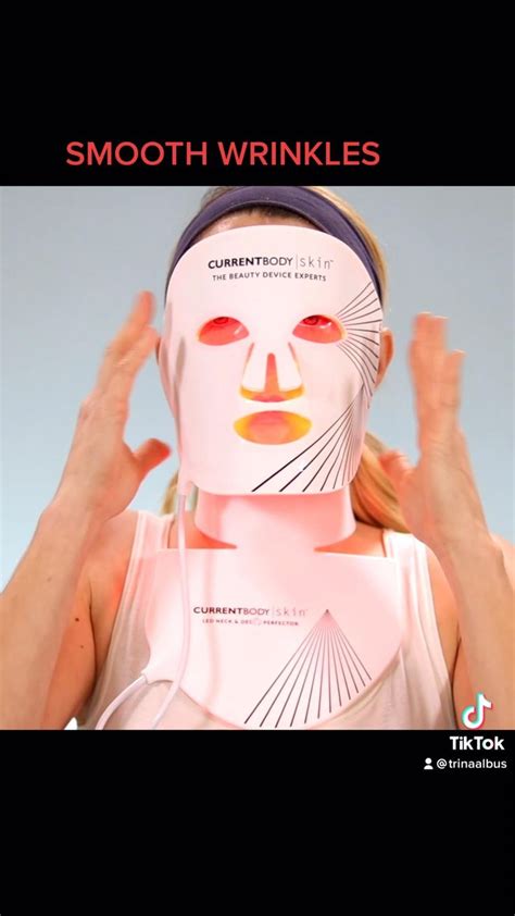 Red light LED mask for face and neck [Video] in 2021 | Smooth wrinkles ...