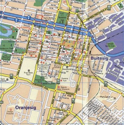 Bloemfontein Map - South Africa