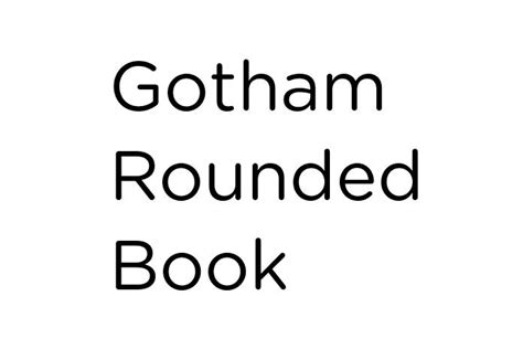 Gotham Rounded Book Font - Free Font Download