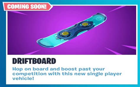 The Next Fortnite Update Will Add a Driftboard Vehicle