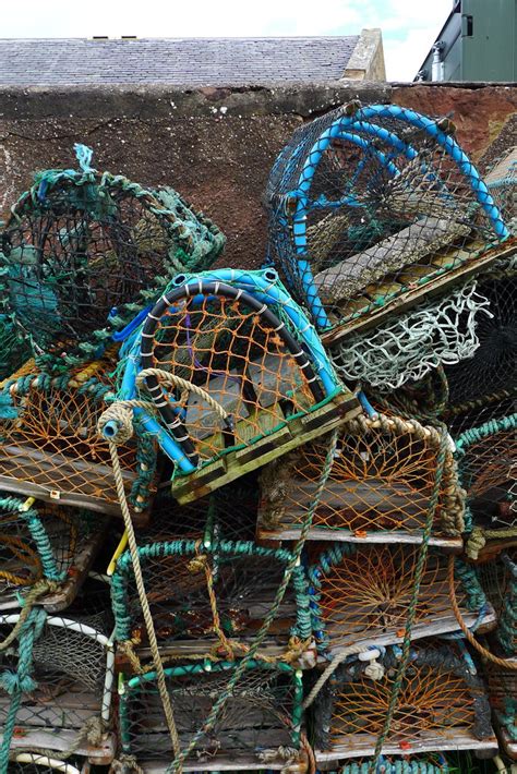 Crab traps | Stored for the season alongside the docks in Cr… | Flickr