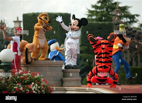 Disney Characters in costume, Disneyland, Paris, France, Europe Stock ...