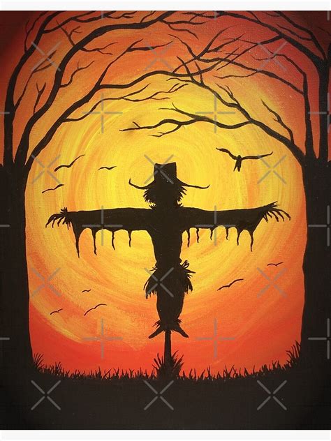 "Halloween Scarecrow" Art Board Print for Sale by FantasySkyArt | Redbubble