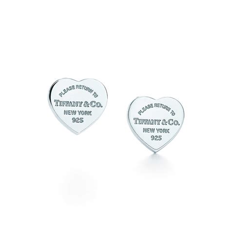 Return to Tiffany® mini heart tag earrings in sterling silver ...