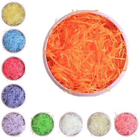 SHNGki 100g/Pack Fashion Craft Shredded Crinkle Paper Basket Shred ...