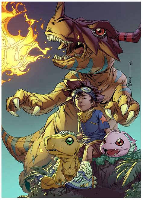 Digimon by rainerpetterart | Digimon, Digimon wallpaper, Greymon digimon