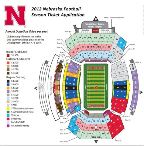 memorial stadium seating chart - Google Search | Nebraska football ...