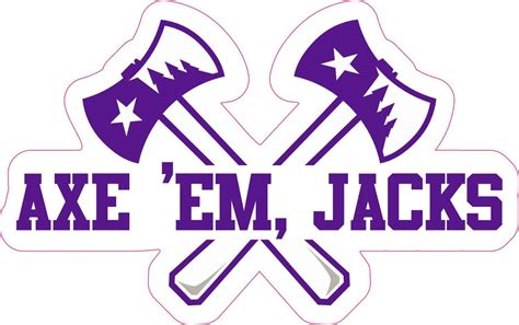 StickerTalk Officially Licensed SFA Axe 'Em, Jacks Sticker, 5 inches x ...