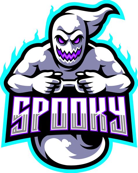 Spooky ghost esport mascot logo design By Visink | TheHungryJPEG