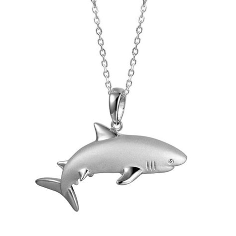 Sterling Silver Large Shark Necklace | Schooner Chandlery