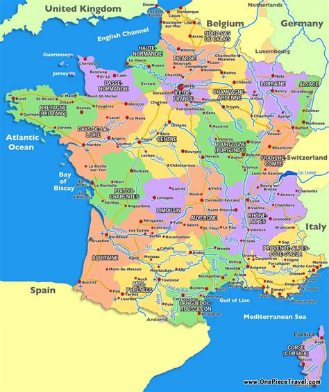 Francia mappa della città - mappa Turistica di Francia attrazioni della ...