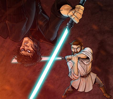 Anakin vs Obi Wan by torrete on DeviantArt