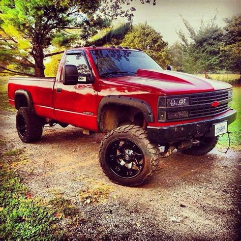 Radical Red Chevy | Lifted chevy trucks, Chevy trucks, Chevy pickup trucks