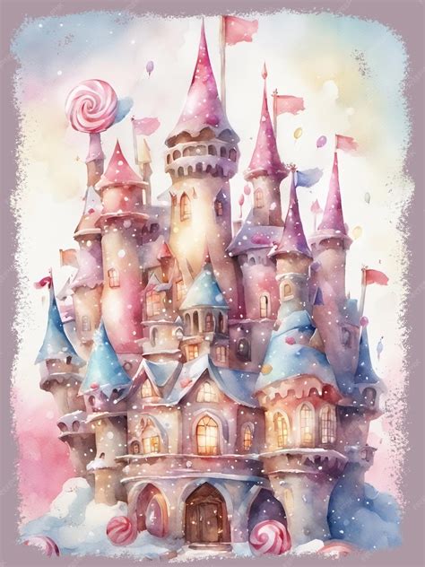 Premium Photo | Fantasy Candy Castle Illustration