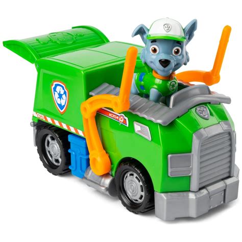 Paw Patrol, Rescue Knights Rocky Transforming Toy Car With Collectible ...