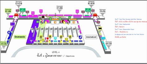 Orientation map of Bangkok airport