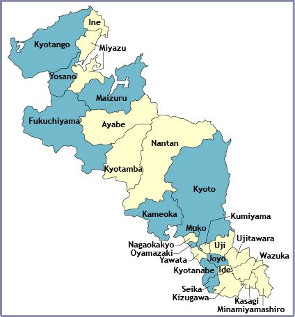 Kyoto Districts Map