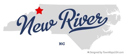 Map of New River, NC, North Carolina