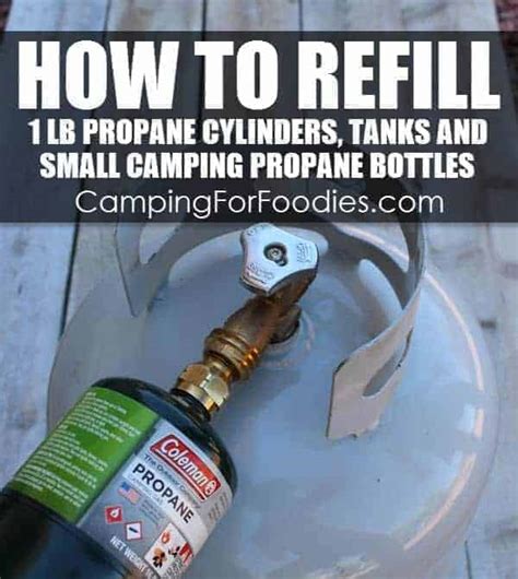 How To Refill 1 lb Propane Tanks Using A Propane Refill Adapter For ...