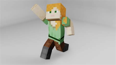 Minecraft Alex Poseable Model 3D Model $5 - .blend - Free3D