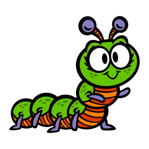 Cute Crawling Caterpillar Bug cartoon 546905 Vector Art at Vecteezy