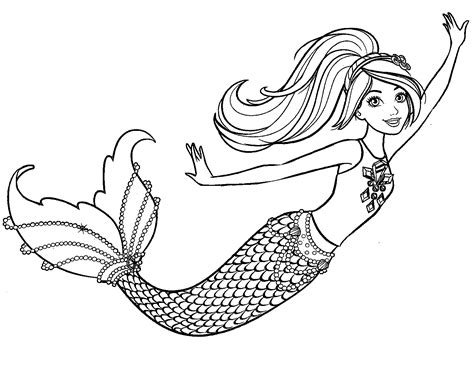 Mermaid Free Printable Coloring Pages - Printable Templates Free