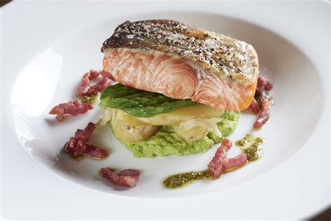 Roast Scottish Salmon with spicy broth - Salmon Recipes