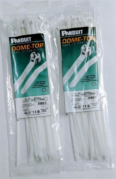 Panduit Cable Ties 14.9inch Stainless Steel Barb 120lb DOME-TOP BT4LH-L ...