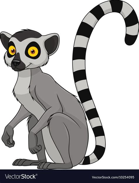 Adult funny lemur Royalty Free Vector Image - VectorStock | Anime, Động ...