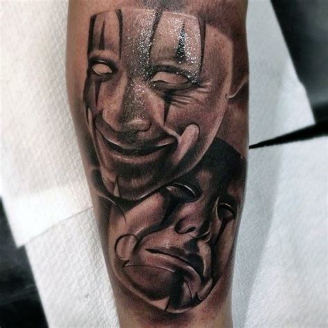 60 Drama Mask Tattoo Designs For Men - Theatre Ink Ideas