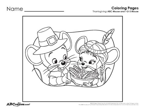 ABC Mouse Coloring Pages