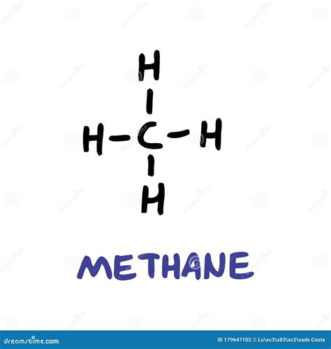 3D Illustration Of Methane Molecule Royalty-Free Cartoon ...