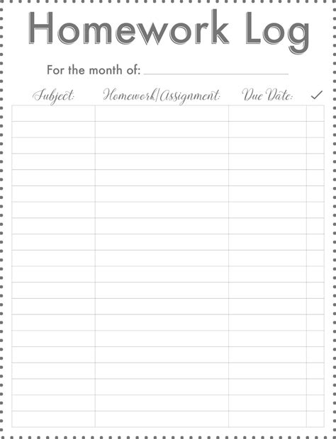 Homework (Reward) Charts - Free Printables | Live Craft Eat Homework ...