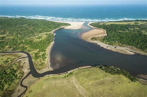 River And Estuary Mouth, Wild Coast by Peter Chadwick