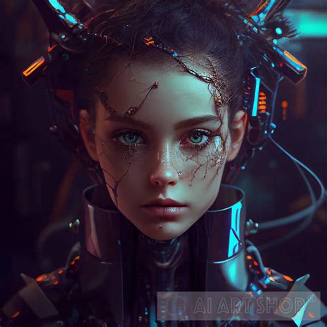 Beautiful Android Robot Girl